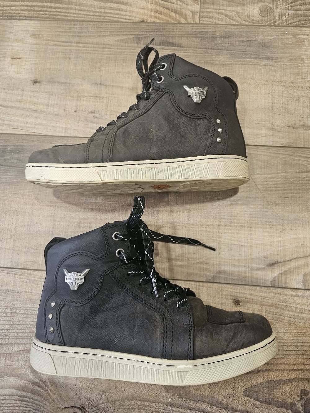 Harley Davidson 7 Womens Bateman Motorcycle High Top Sneaker 1"